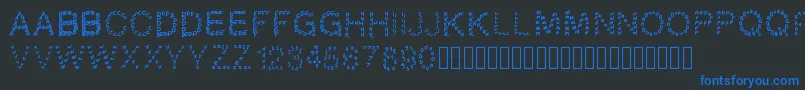 Gaellingpates Font – Blue Fonts on Black Background