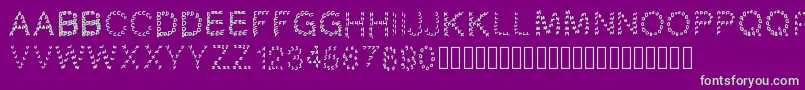 Gaellingpates Font – Green Fonts on Purple Background