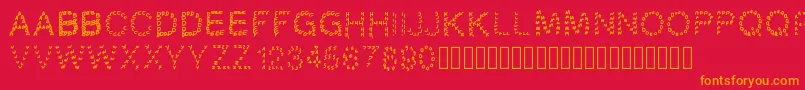 Gaellingpates Font – Orange Fonts on Red Background