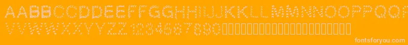 Gaellingpates Font – Pink Fonts on Orange Background