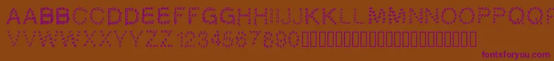 Gaellingpates Font – Purple Fonts on Brown Background