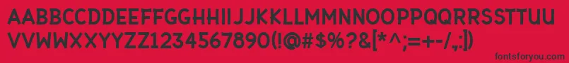 Gaffer Type Font – Black Fonts on Red Background