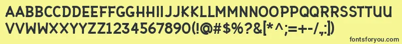 Gaffer Type Font – Black Fonts on Yellow Background