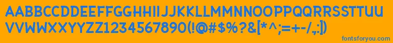 Gaffer Type Font – Blue Fonts on Orange Background