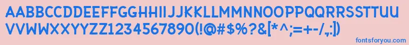 Gaffer Type Font – Blue Fonts on Pink Background