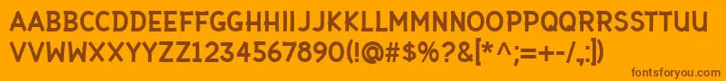 Gaffer Type Font – Brown Fonts on Orange Background