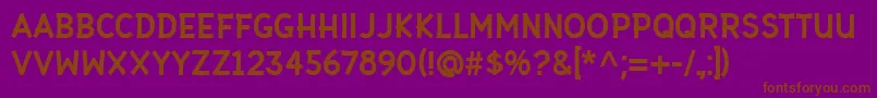 Шрифт Gaffer Type – коричневые шрифты на фиолетовом фоне