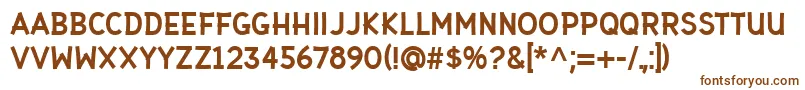 Gaffer Type-fontti – ruskeat fontit valkoisella taustalla