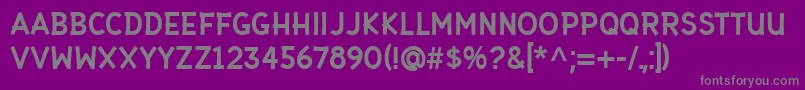 Gaffer Type Font – Gray Fonts on Purple Background