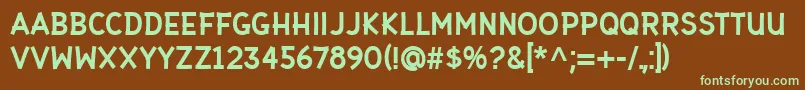 Gaffer Type Font – Green Fonts on Brown Background