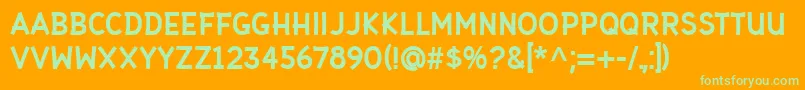 Gaffer Type Font – Green Fonts on Orange Background