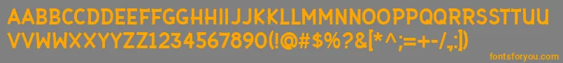 Gaffer Type Font – Orange Fonts on Gray Background