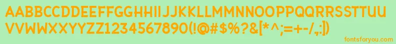 Gaffer Type Font – Orange Fonts on Green Background
