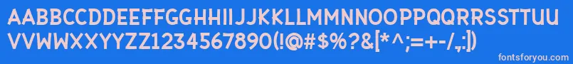 Gaffer Type Font – Pink Fonts on Blue Background