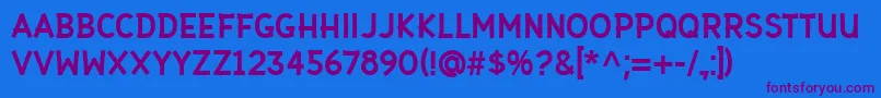 Gaffer Type Font – Purple Fonts on Blue Background