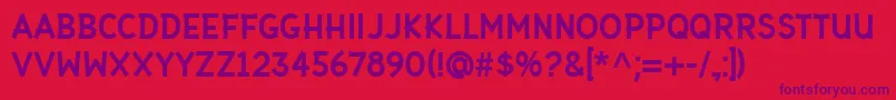 Gaffer Type Font – Purple Fonts on Red Background