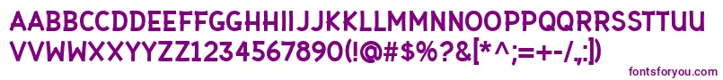 Gaffer Type Font – Purple Fonts on White Background
