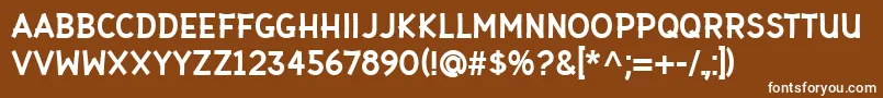 Gaffer Type Font – White Fonts on Brown Background