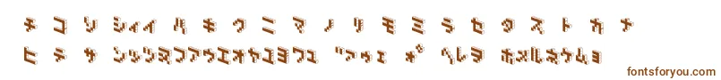 DemoncubicblockNkpBlack Font – Brown Fonts on White Background