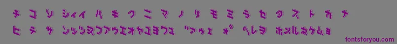 Шрифт DemoncubicblockNkpBlack – фиолетовые шрифты на сером фоне
