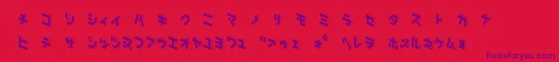 DemoncubicblockNkpBlack Font – Purple Fonts on Red Background