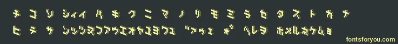 DemoncubicblockNkpBlack Font – Yellow Fonts on Black Background