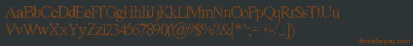 Gagaille premiere-fontti – ruskeat fontit mustalla taustalla