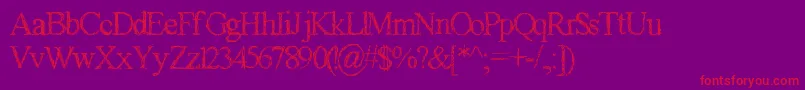 Gagaille premiere Font – Red Fonts on Purple Background