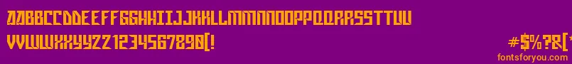 Więcej informacji o czcionce GAGASM Czcionka GAGASM – pomarańczowe czcionki na fioletowym tle