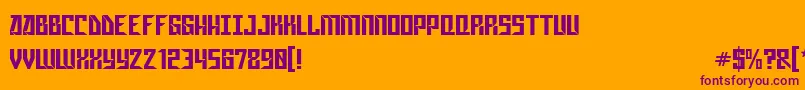 GAGASM   Font – Purple Fonts on Orange Background