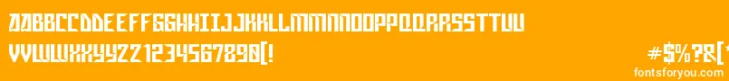 Police GAGASM   – polices blanches sur fond orange