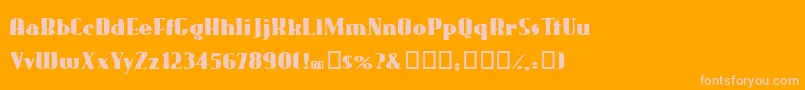 Gaggers Font – Pink Fonts on Orange Background