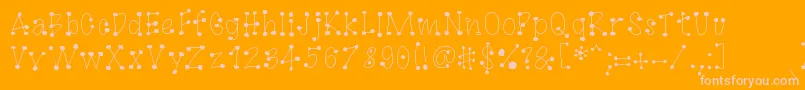 GaGoo by KreativFont com-Schriftart – Rosa Schriften auf orangefarbenem Hintergrund