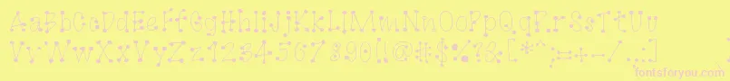 GaGoo by KreativFont com-Schriftart – Rosa Schriften auf gelbem Hintergrund
