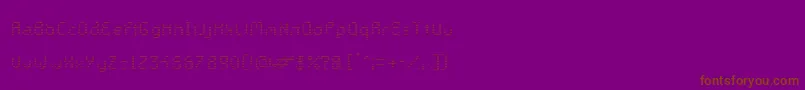 Fonte GalacticaS RegularV Striped – fontes marrons em um fundo roxo