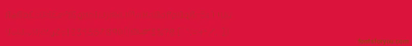 GalacticaS RegularV Striped Font – Brown Fonts on Red Background