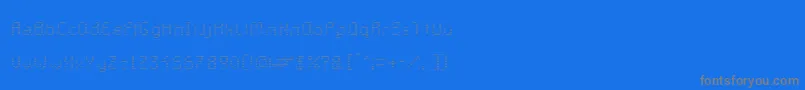GalacticaS RegularV Striped Font – Gray Fonts on Blue Background