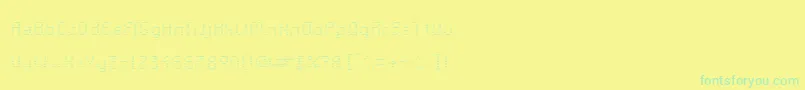 GalacticaS RegularV Striped-fontti – vihreät fontit keltaisella taustalla