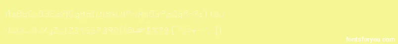 GalacticaS RegularV Striped Font – White Fonts on Yellow Background