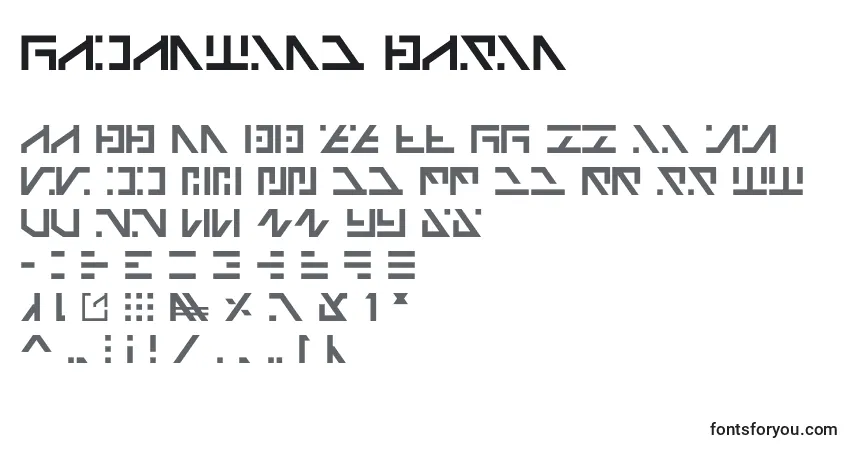 Czcionka Galactico Basic – alfabet, cyfry, specjalne znaki