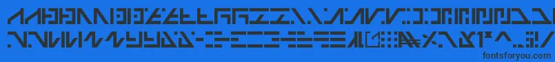 Шрифт Galactico Basic – чёрные шрифты на синем фоне