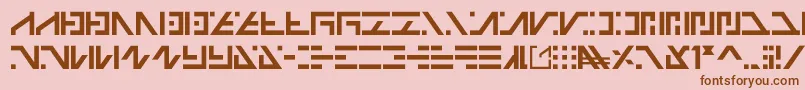 Galactico Basic-fontti – ruskeat fontit vaaleanpunaisella taustalla