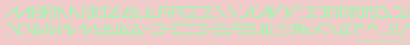 Galactico Basic Font – Green Fonts on Pink Background