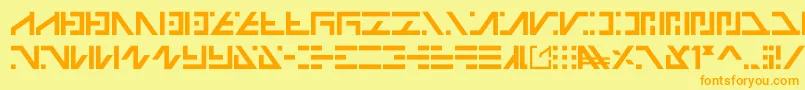 Шрифт Galactico Basic – оранжевые шрифты на жёлтом фоне