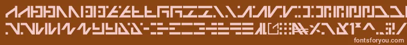 Galactico Basic-fontti – vaaleanpunaiset fontit ruskealla taustalla