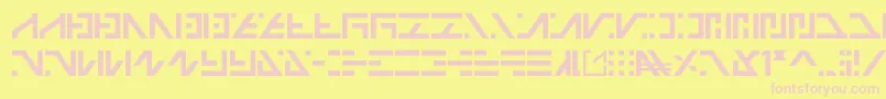 Galactico Basic Font – Pink Fonts on Yellow Background