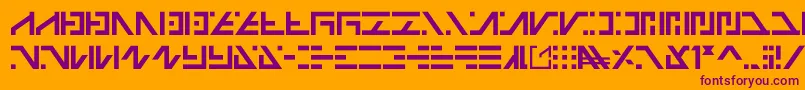 Galactico Basic Font – Purple Fonts on Orange Background