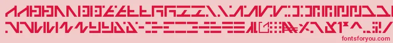 フォントGalactico Basic – ピンクの背景に赤い文字