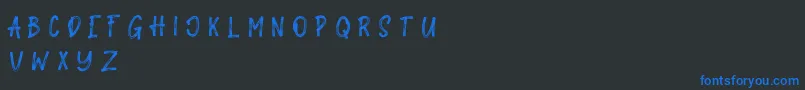 Galahad-fontti – siniset fontit mustalla taustalla