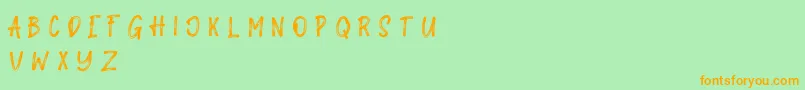 Galahad Font – Orange Fonts on Green Background